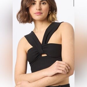 Abercrombie & Fitch Black Cutout Crop Tank Top
